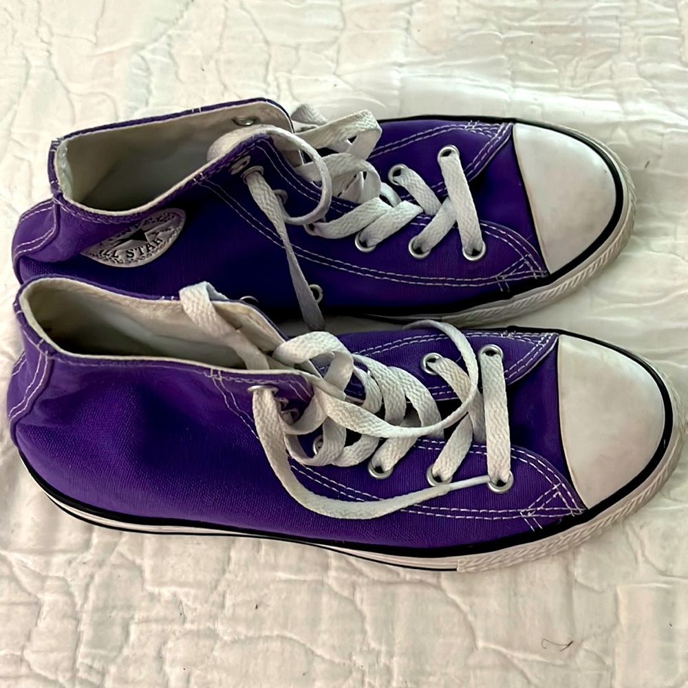 High Top Purple Converse Sneakers